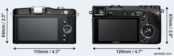 Comparison E-PM1 or NEX-7 rear