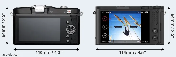 Comparison E-PM1 or M1 rear