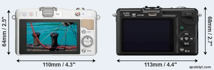 Comparison E-PM2 or GF2 rear