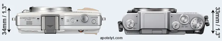 Compare E-PM2 versus GF7 top