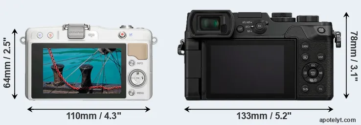 Comparison E-PM2 or GX8 rear