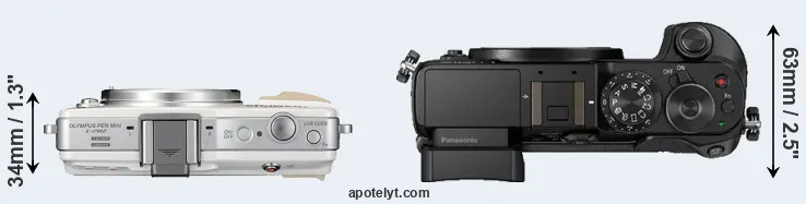 Compare E-PM2 versus GX8 top