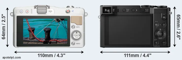 Comparison E-PM2 or TZ100 rear