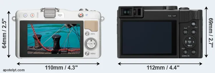 Comparison E-PM2 or TZ95 rear