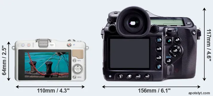 Comparison E-PM2 or 645D rear