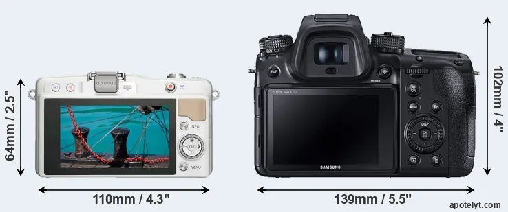 Comparison E-PM2 or NX1 rear