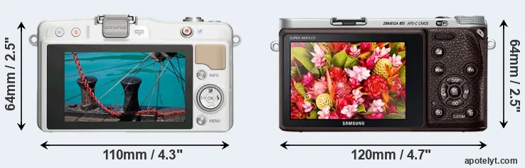 Comparison E-PM2 or NX500 rear