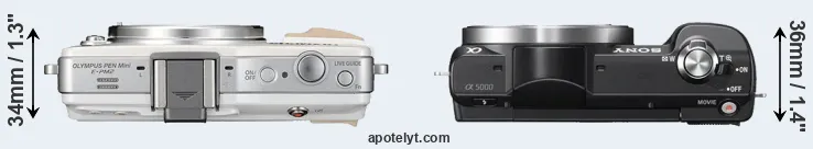 Compare E-PM2 versus A5000 top
