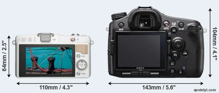 Comparison E-PM2 or A77 II rear