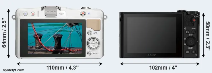 Comparison E-PM2 or HX90V rear