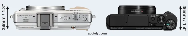 Compare E-PM2 versus HX95 top