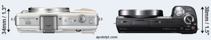 Compare E-PM2 versus NEX-5N top