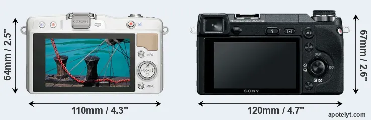 Comparison E-PM2 or NEX-6 rear