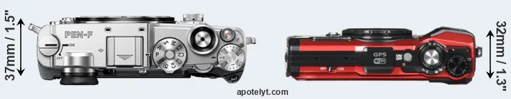 Compare PEN-F versus TG-5 top