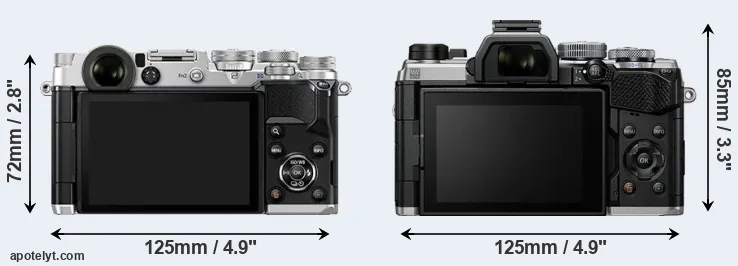 Comparison PEN-F or OM-5 rear