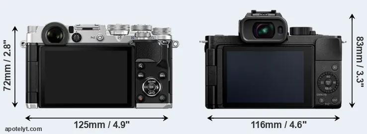 Comparison PEN-F or G110 rear