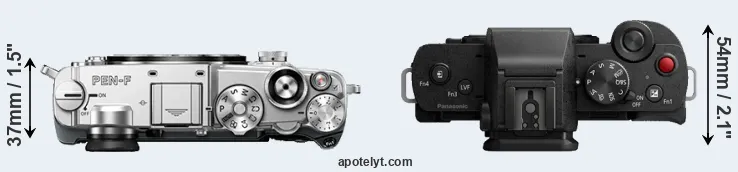 Compare PEN-F versus G110 top