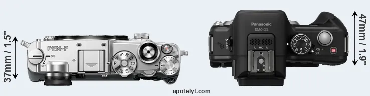 Compare PEN-F versus G3 top