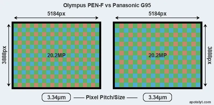 PEN-F versus G95 MP