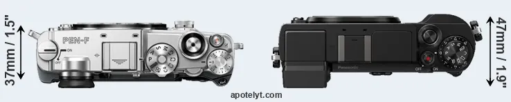 Compare PEN-F versus GX9 top