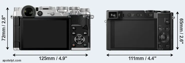 Comparison PEN-F or ZS100 rear