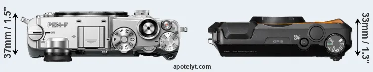 Compare PEN-F versus WG-6 top