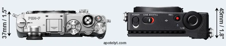 Compare PEN-F versus fp L top