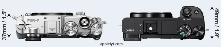 Compare PEN-F versus A6300 top