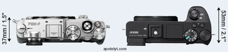 Compare PEN-F versus A6500 top