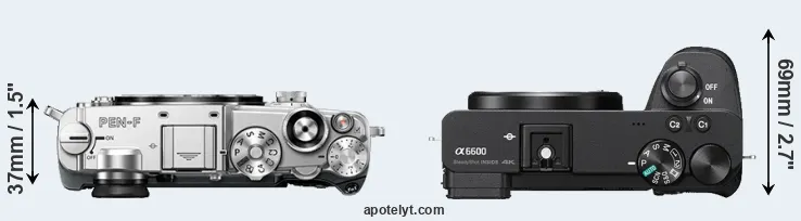 Compare PEN-F versus A6600 top