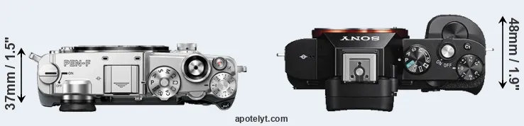 Compare PEN-F versus A7S top