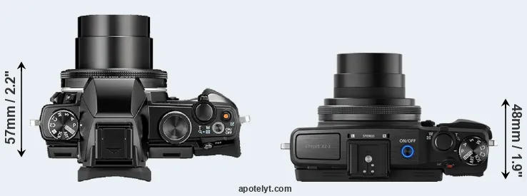 Compare Stylus 1 versus XZ-2 top