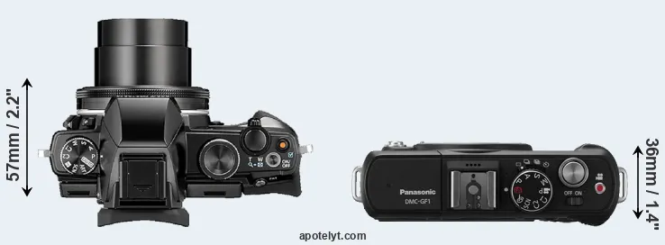 Compare Stylus 1 versus GF1 top