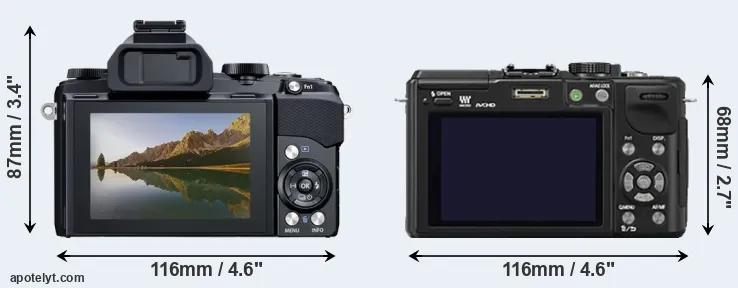 Comparison Stylus 1 or GX1 rear