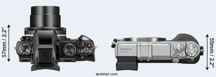 Compare Stylus 1 versus GX7 top