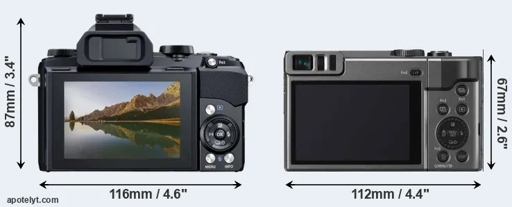 Comparison Stylus 1 or TZ90 rear