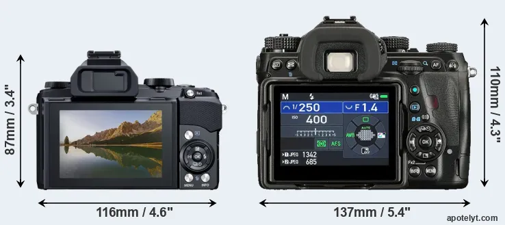 Comparison Stylus 1 or K-1 II rear