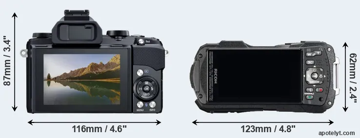 Comparison Stylus 1 or WG-60 rear
