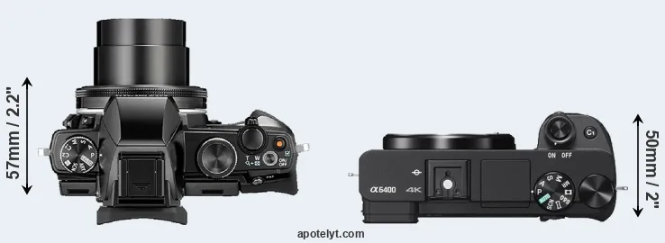 Compare Stylus 1 versus A6400 top