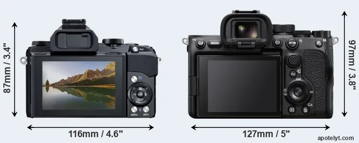 Comparison Stylus 1 or A7S III rear