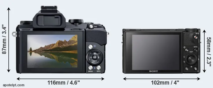 Comparison Stylus 1 or RX100 VII rear