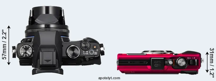 Compare Stylus 1s versus TG-4 top