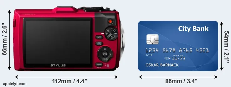 TG-4 and credit card rear side