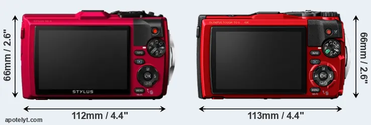 Comparison TG-4 or TG-6 rear