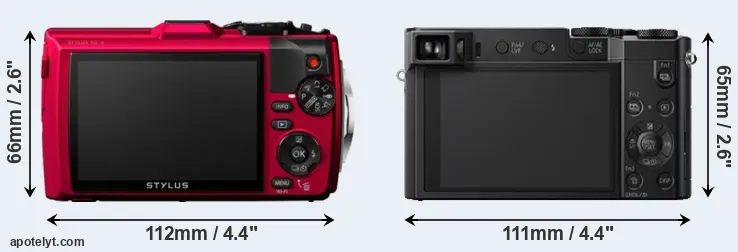 Comparison TG-4 or TZ100 rear