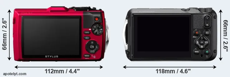 Comparison TG-4 or WG-6 rear