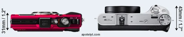 Compare TG-4 versus NX500 top