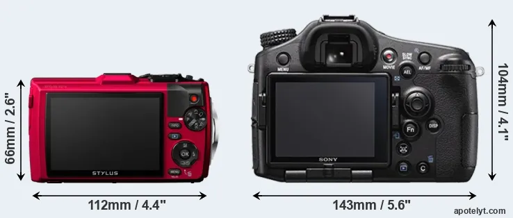 Comparison TG-4 or A77 II rear