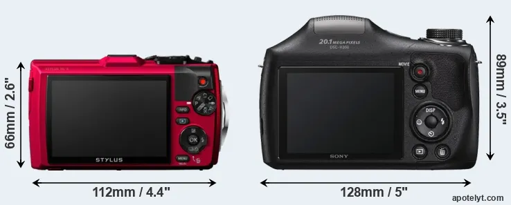 Comparison TG-4 or H300 rear