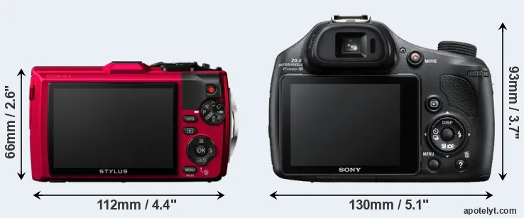 Comparison TG-4 or HX400V rear